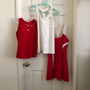 Red and White Athletic Set